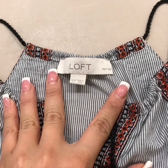 LOFT embroidered halter tank - Picture 2 of 4